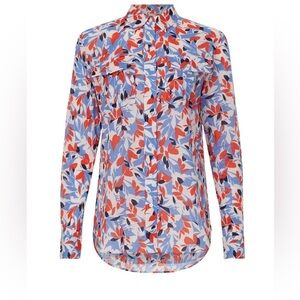 Lauren Ralph Lauren Floral-Print button up shirt long sleeve cotton SZ XXS multi